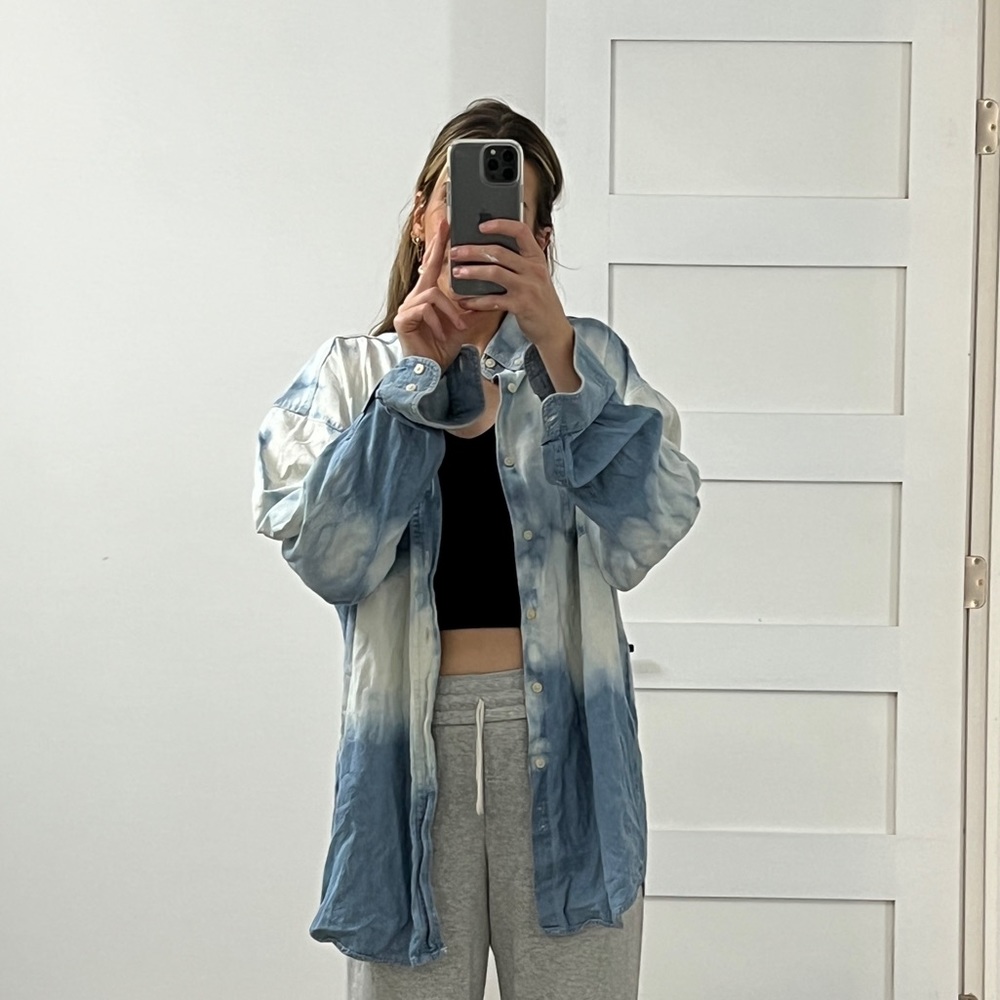 Urban Outfitters Renewal Distressed Denim Shirt - Picture 6 of 7
